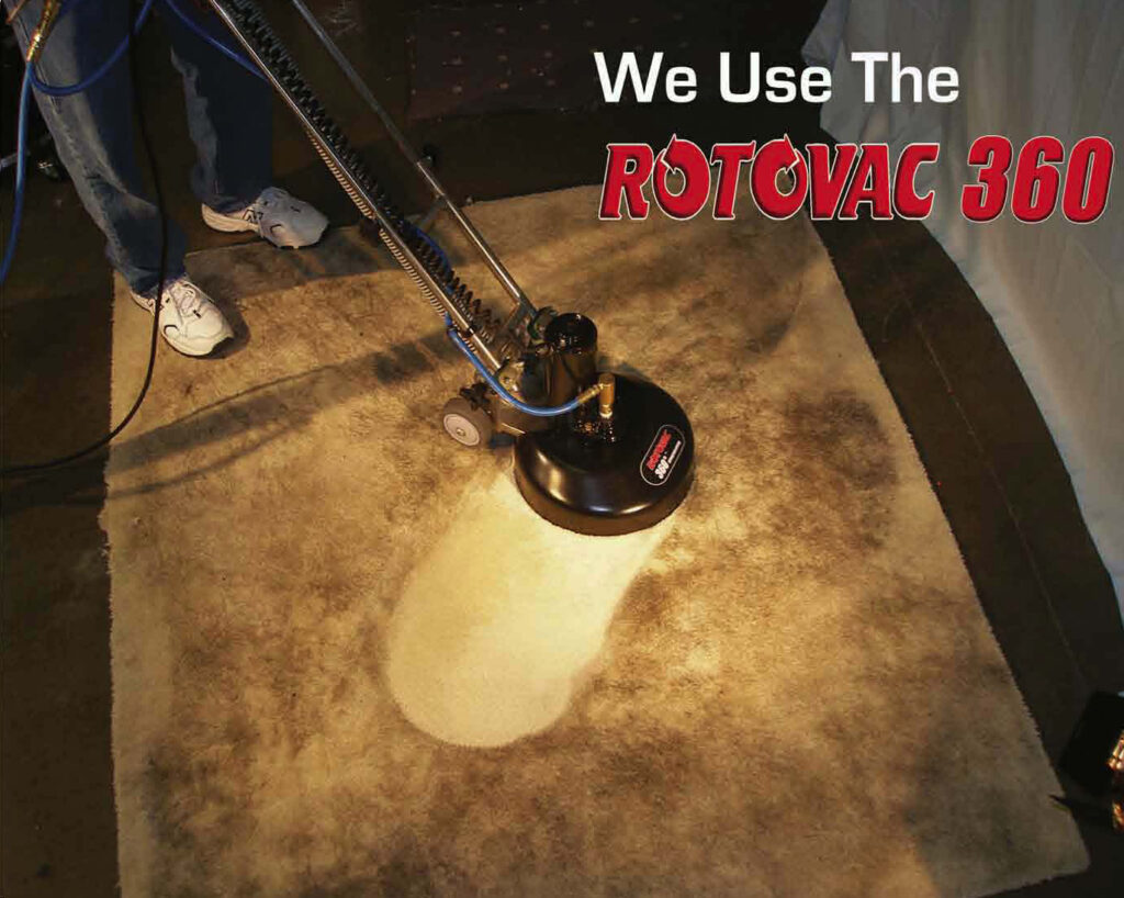 We use the Rotovac 360 to clean your carpets.